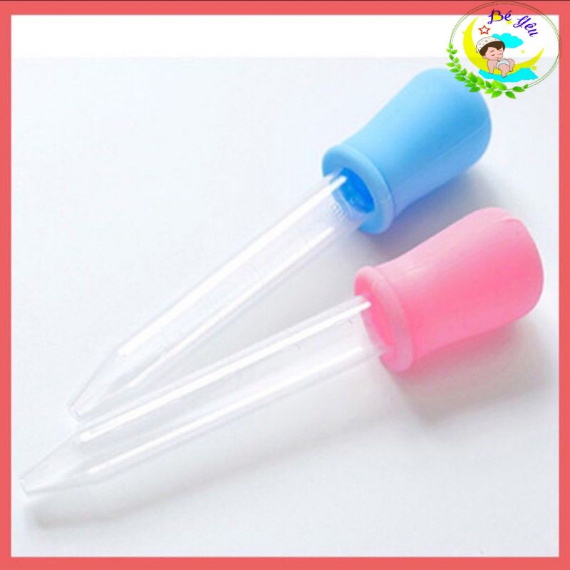 Ống hút đầu bóp silicon cho bé uống sữa, uống thuốc tiện lợi an toàn