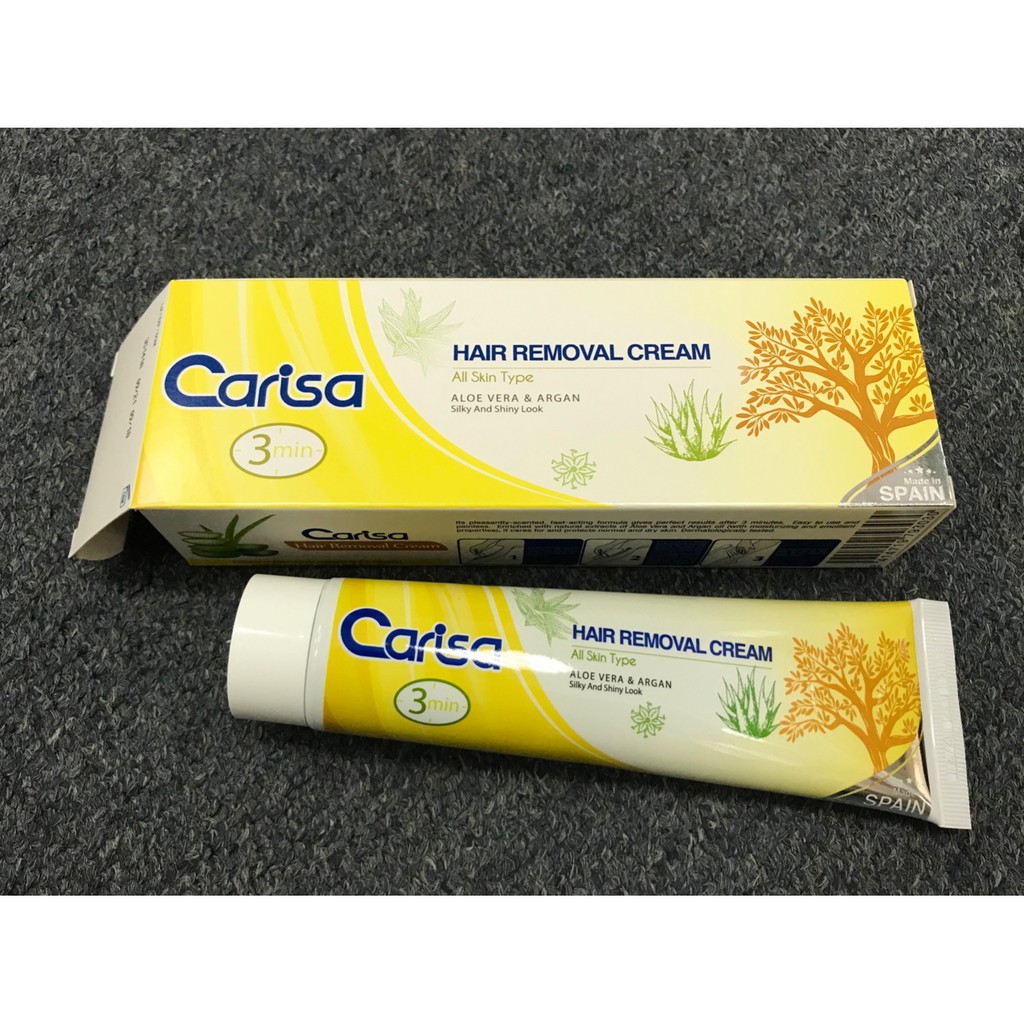 Kem Tẩy Lông Cho Nách, Tay, Chân, Vùng Bikini Carisa Hair Removal Cream 100ml (Tây Ban Nha)