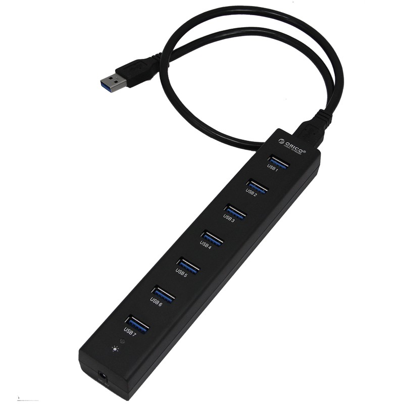 Bộ chia USB HUB 7 cổng có nguồn Orico