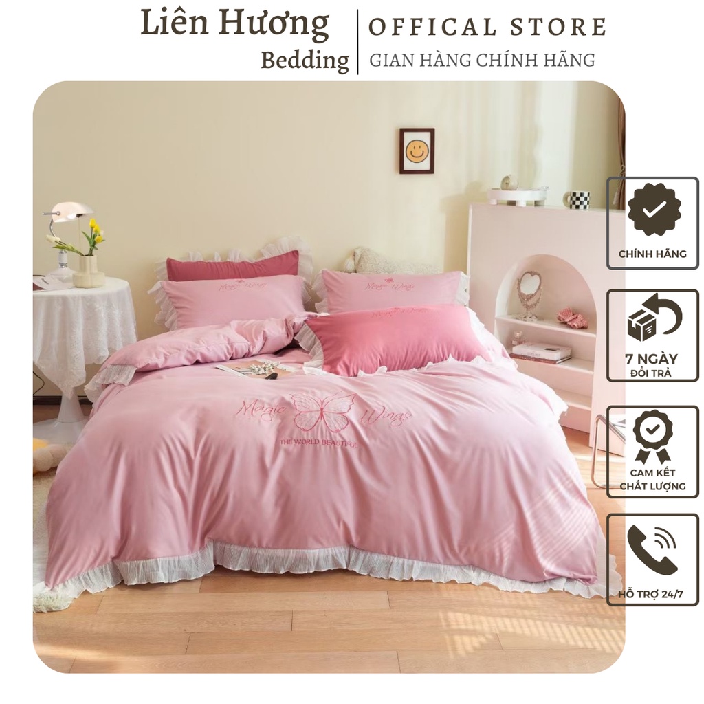 Bộ Chăn Ga Gối Cotton Voan Bèo cao cấp-Chất Cotton Mềm Mịn Thoáng Mát Có Hộp Đựng Sang Trọng Hàng Nhập Khẩu Mới Nhất2022