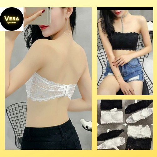 Áo bra quây ren áo ống đệm mỏng sexy, áo bra ren crotop vận động thoải mái hở vai siêu đẹp_QA1