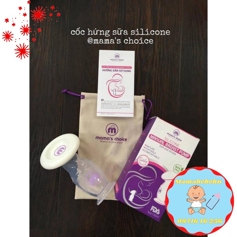 [NVMH2] CỐC HỨNG SỮA/ HÚT SỮA SILICONE MAMA'S CHOICE