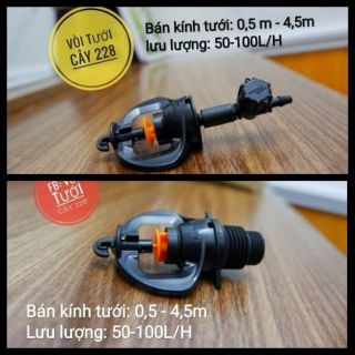 [Loại xịn] 10 đầu xoay tưới cây, tưới rau tăng áp, siêu đều Aquamate Đài Loan tiết kiệm nước