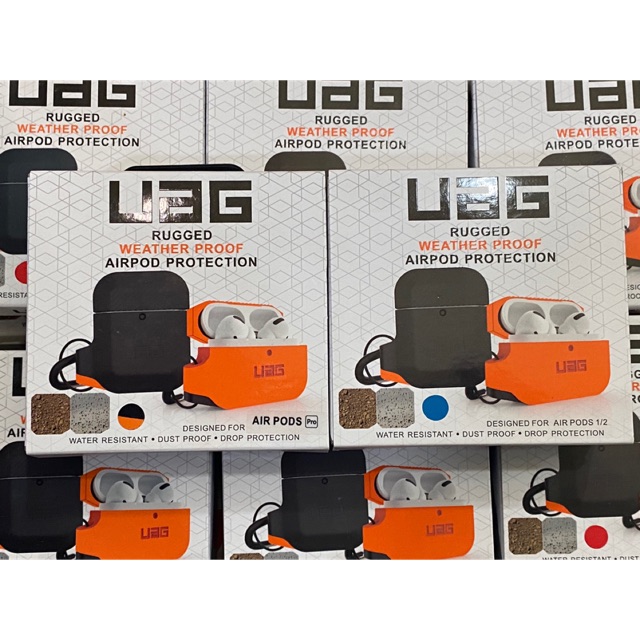 Case UAG Airpods 1/2 & Pro, chống vỡ, chống nước, bảo vệ 100%.