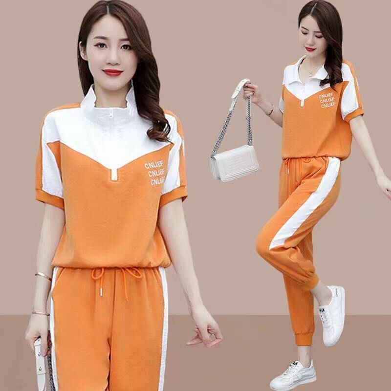 ✨Hàng Mới Đã Sẵn Sàng✨Bộ Đồ Thể Thao Hai Món Dáng Rộng Phong Cách Hàn Quốc Thời Trang Mùa Hè