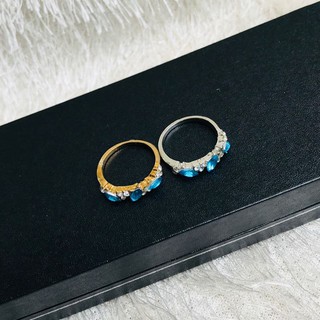 Nhẫn đính đá xanh ngọc - R023