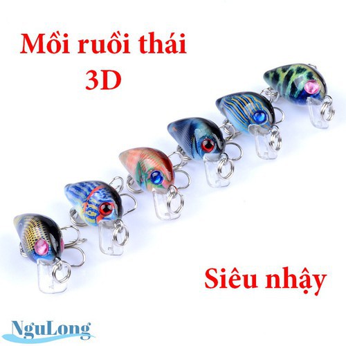 Mồi ruồi thái siêu nhậy dài 3cm nặng 1,5g