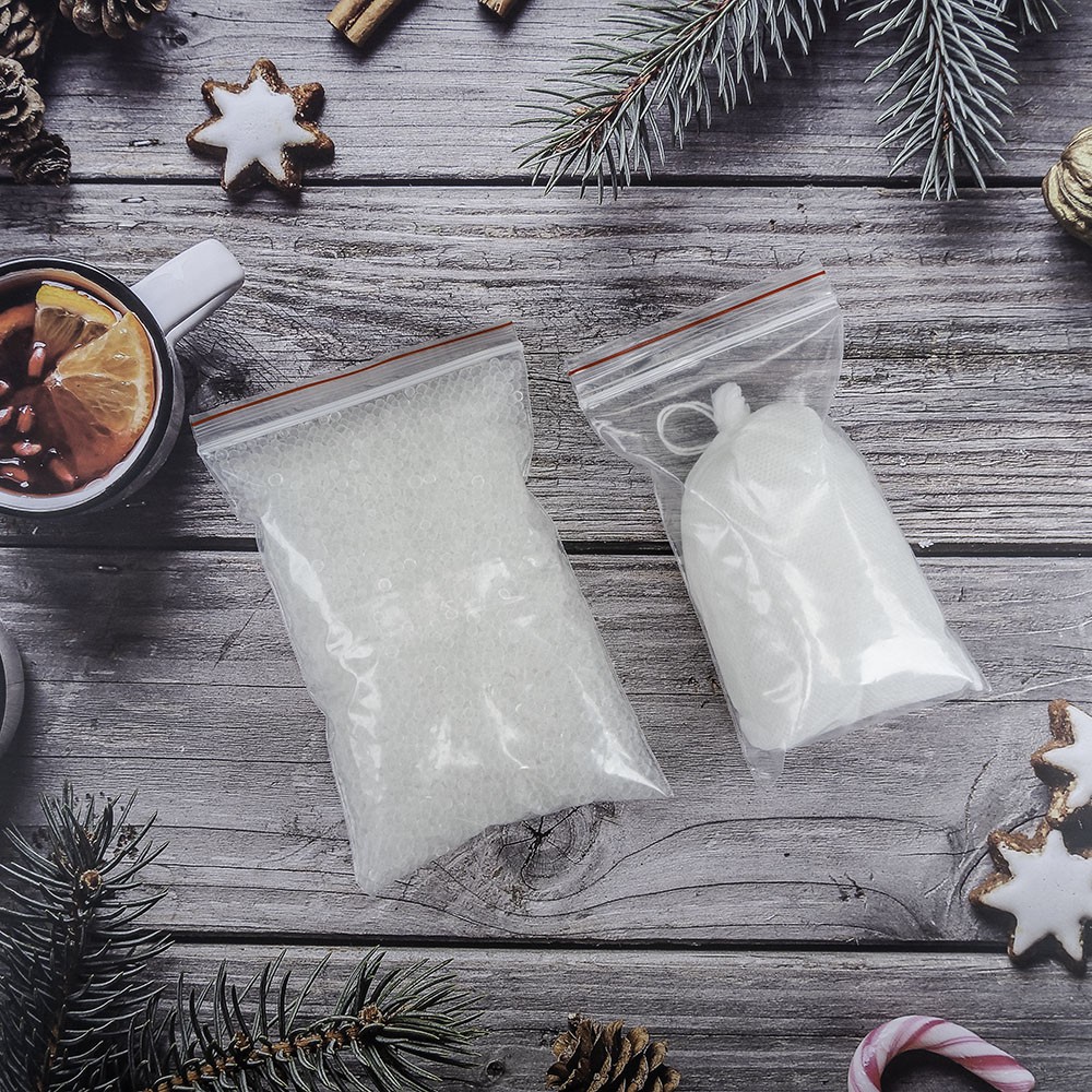 Hạt hút ẩm silica gel màu trắng gói 200 gram hàng chính hãng Việt Nam