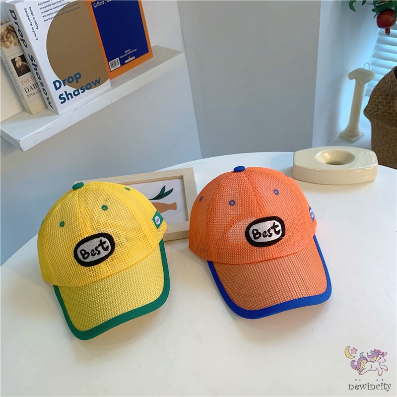 Mũ Lưỡi Trai Phối Lưới Thời Trang Mùa Hè Hàn Quốc Cho Bé