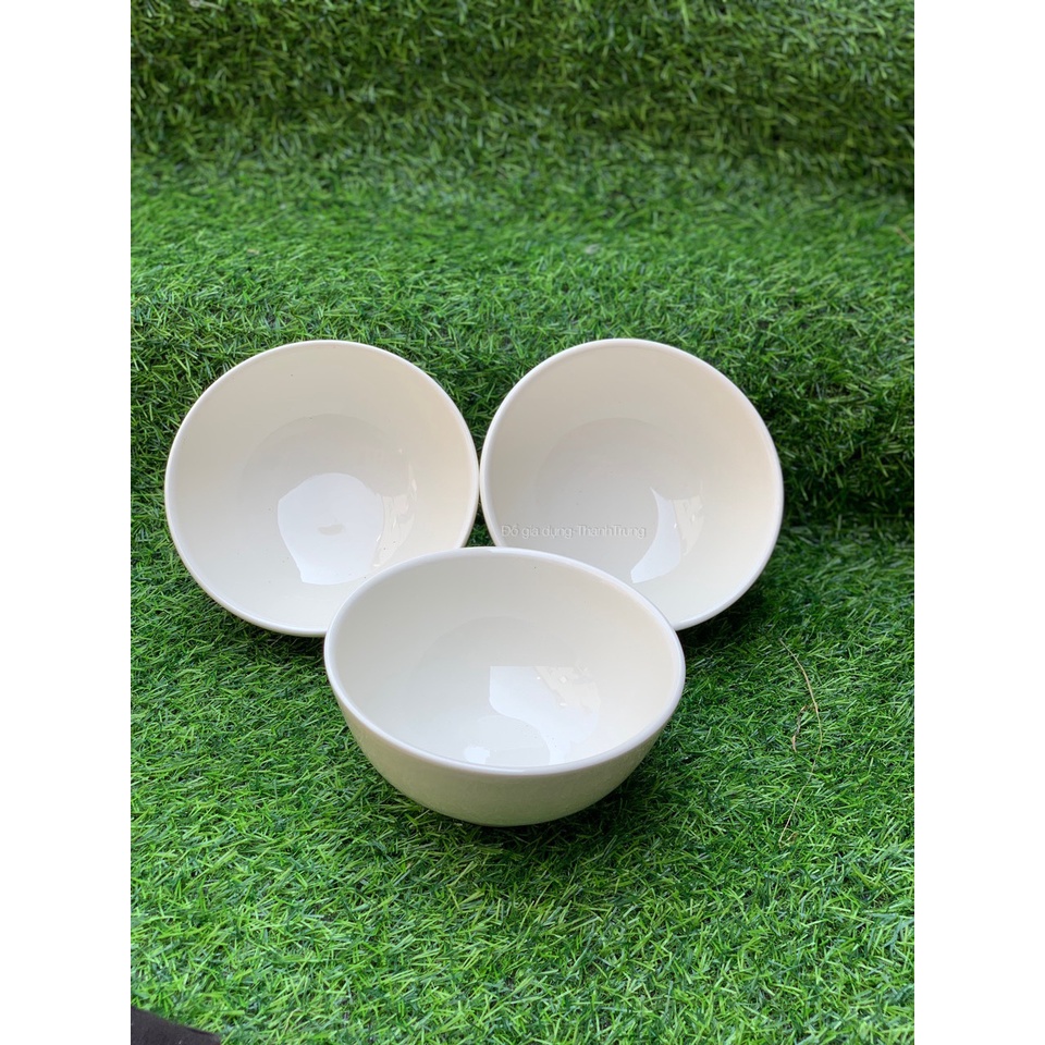 Tô sứ màu trắng, bát ăn cơm sứ trắng men đẹp gia công tỉ mỉ nhỏ gọn giá tốt nhất thị trường