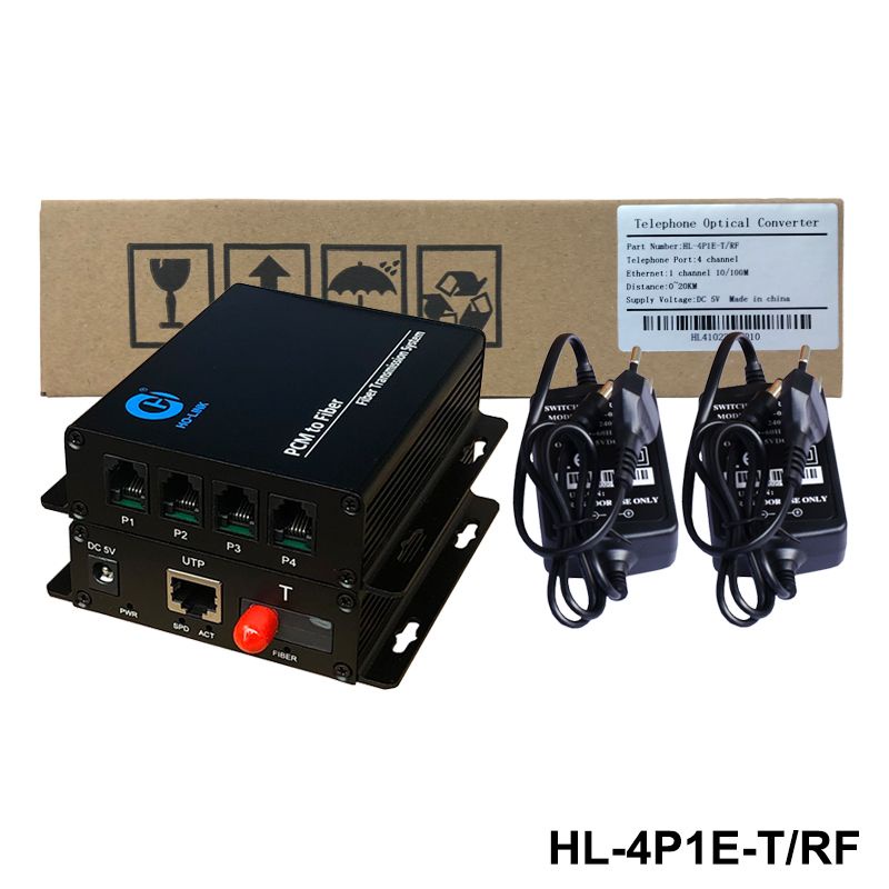 Bộ chuyển đổi quang thoại J11 4 kênh HL-4P1E-TRL Ho-Link thumbnail