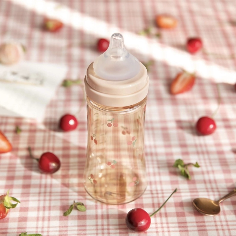 Bình sữa Grosmimi PPSU Cherrish 300ml - Hàng chính hãng