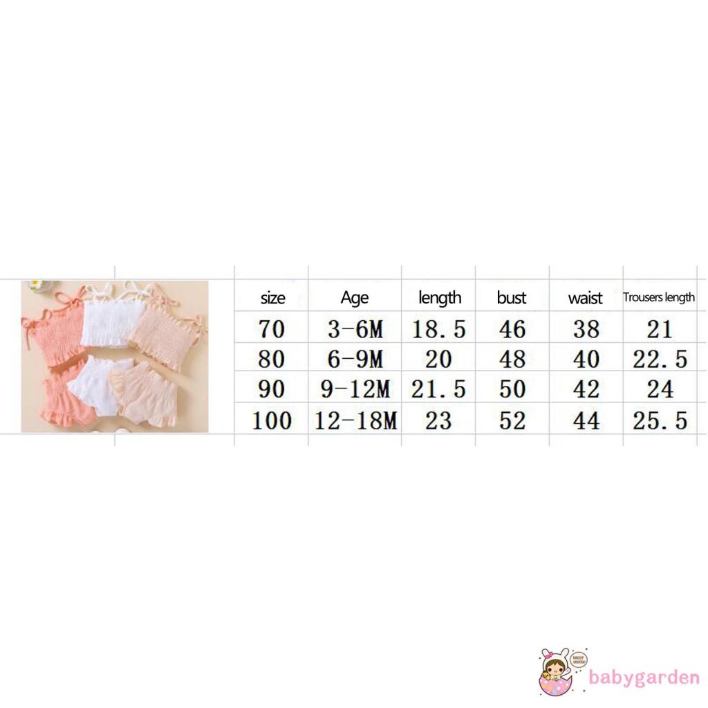 Bộ Áo Hai Dây + Quần Dài Màu Trơn Dành Cho Bé Gái Độ Tuổi 3-18 Tháng