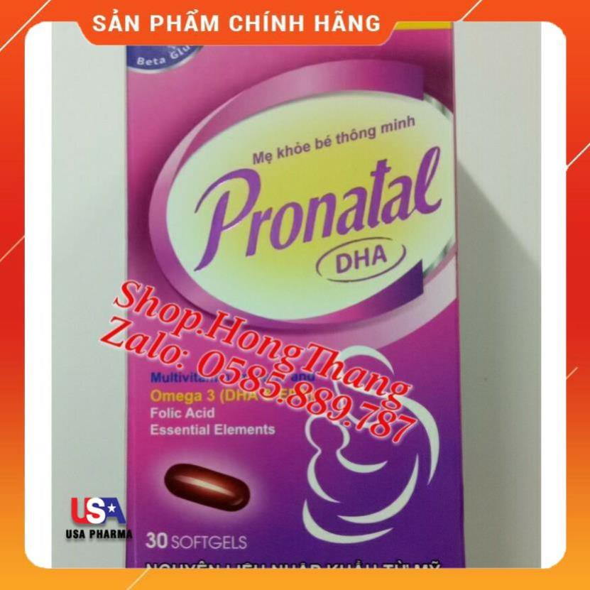 [Viên uống] Pronatal DHA Viên bổ bà bầu Bổ sung sắt, acid folic, vitamin cho mọi phụ nữ mang thai và cho con bú 30viên
