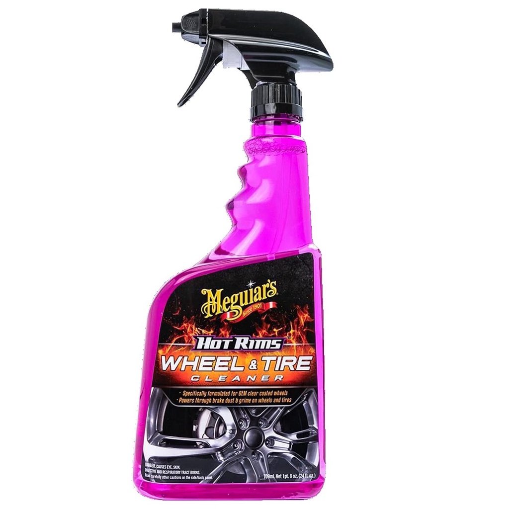 Meguiar's Sản phẩm tẩy rửa Lazang &amp; Lốp xe, Hot Rims Wheel &amp; Tire Cleaner, G9524, 24oz, 710ML