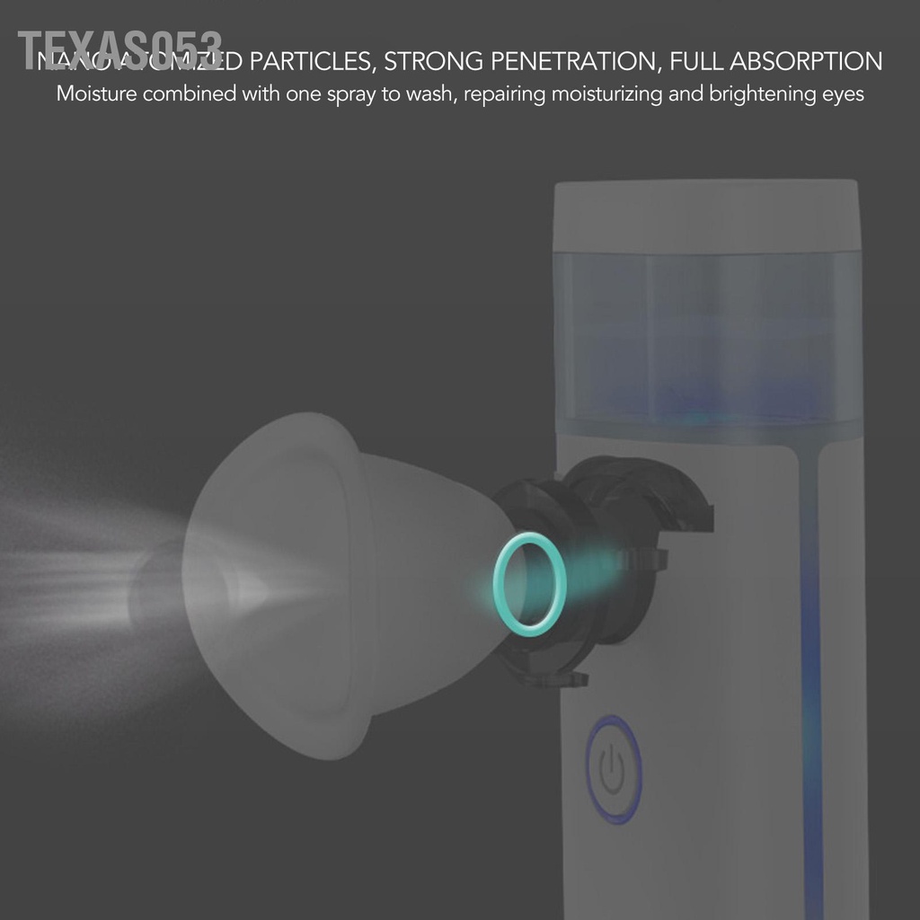 Texas053 Máy phun sương mắt Trắng cầm tay có thể sạc lại Massage dưỡng ẩm xịt Eye Facial Mister