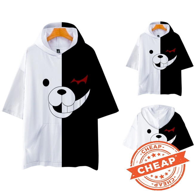 Áo Hoodie Ngắn Tay In Hình 3d Danganronpa Monokama