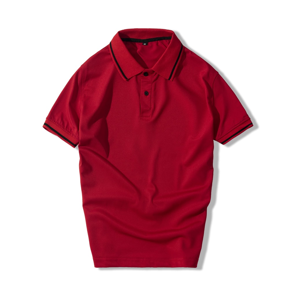 Áo polo nữ nam unisex có cổ phối viền đẹp, vải mềm, co giãn, mặc siêu mát E2