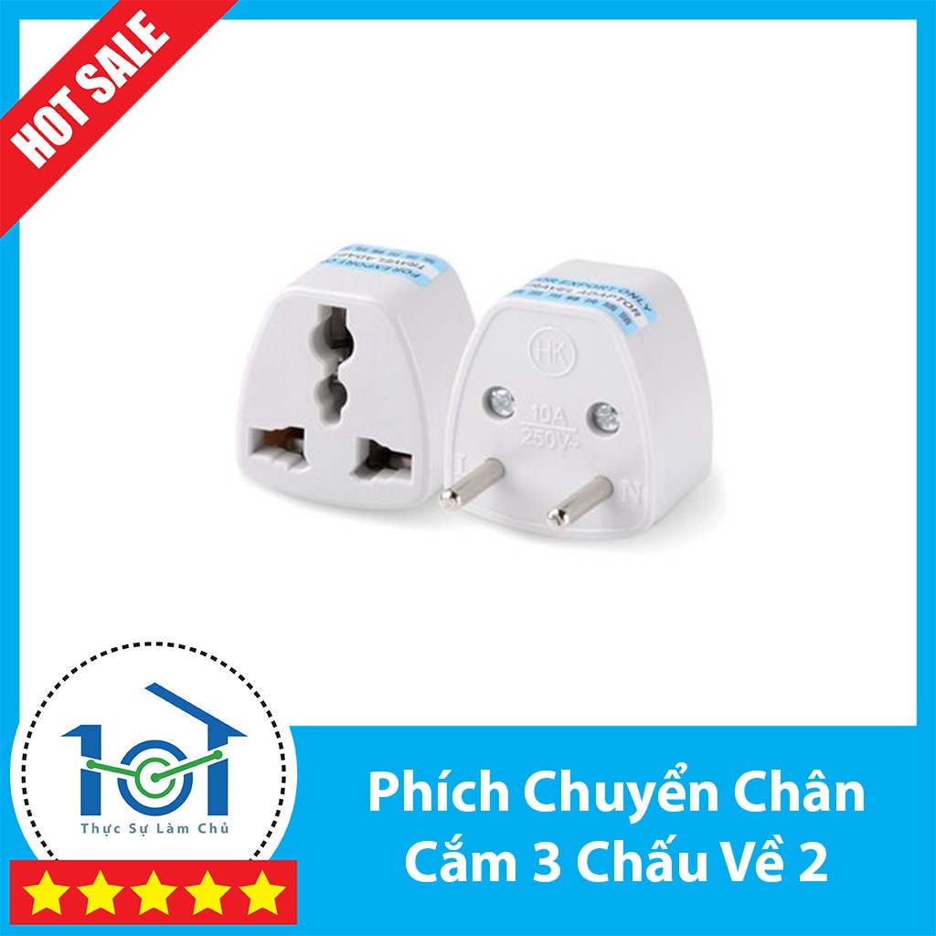 Phích chuyển chân cắm 3 chấu về 2 chấu