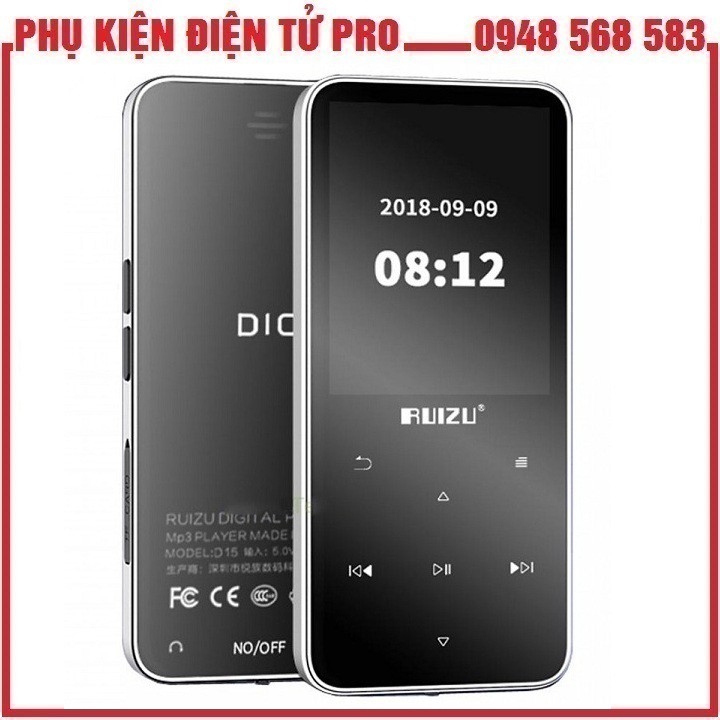 [BẢO HÀNH 1 ĐỔI 1] MÁY NGHE NHẠC XEM PHIM KHÔNG DÂY BLUETOOTH RUIZU D10 BỘ NHỚ 8GB