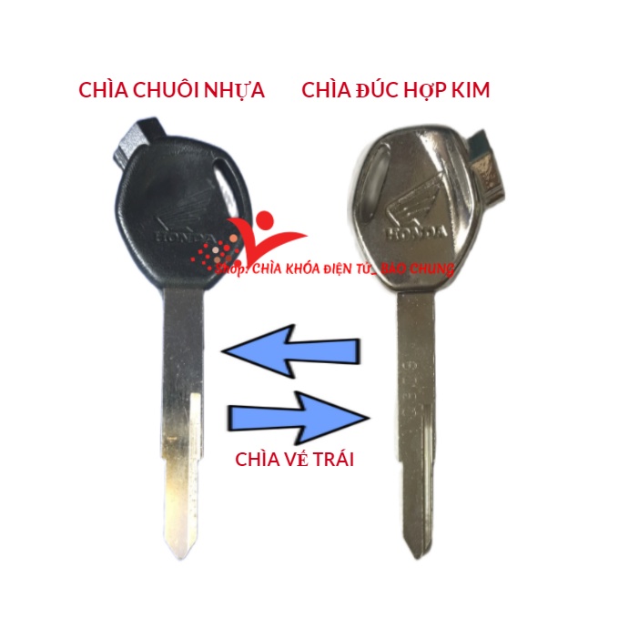 Phôi chìa khóa xe wave s, RS, future chìa từ ngắn 5 bi