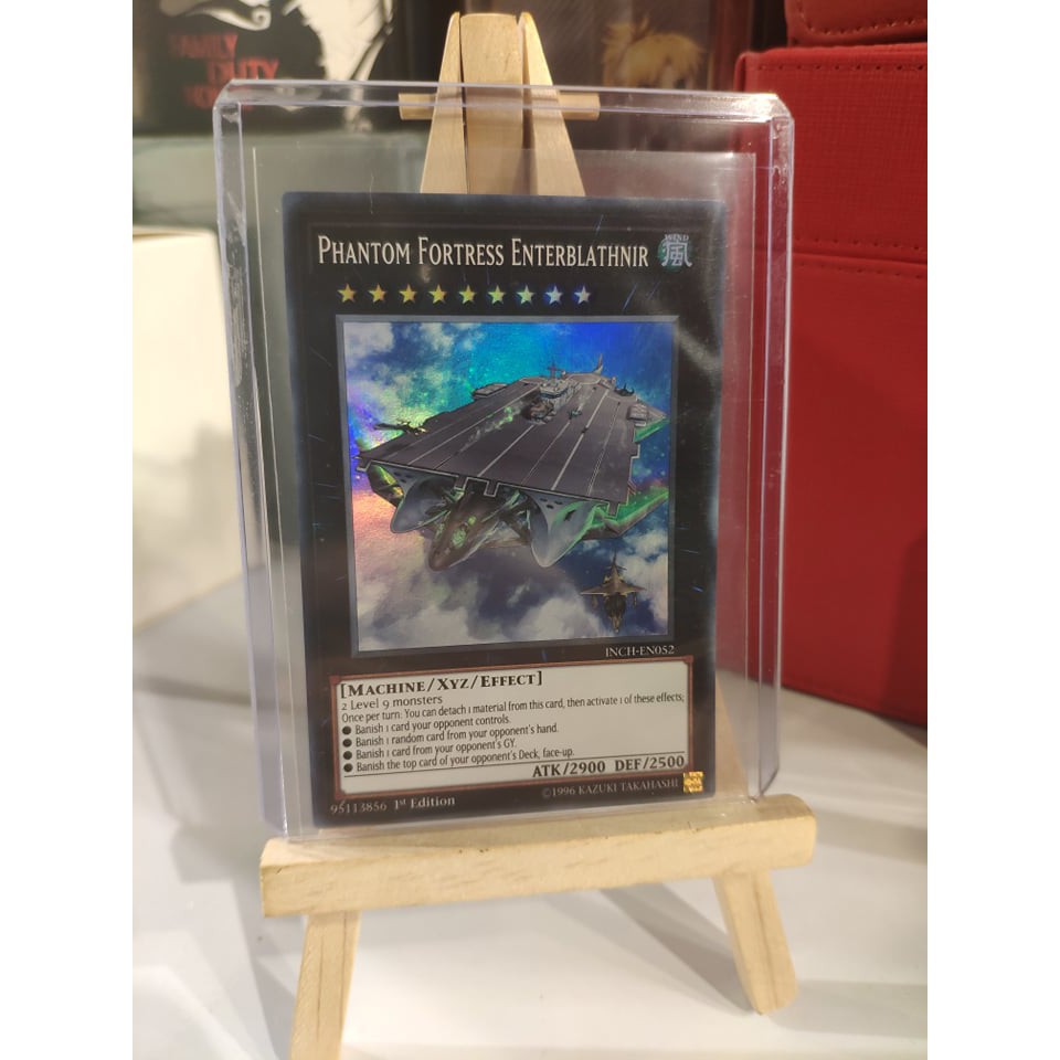 Lá bài thẻ bài Yugioha Phantom Fortress Enterblathnir - Super Rare - Tặng bọc bài nhựa bảo quản
