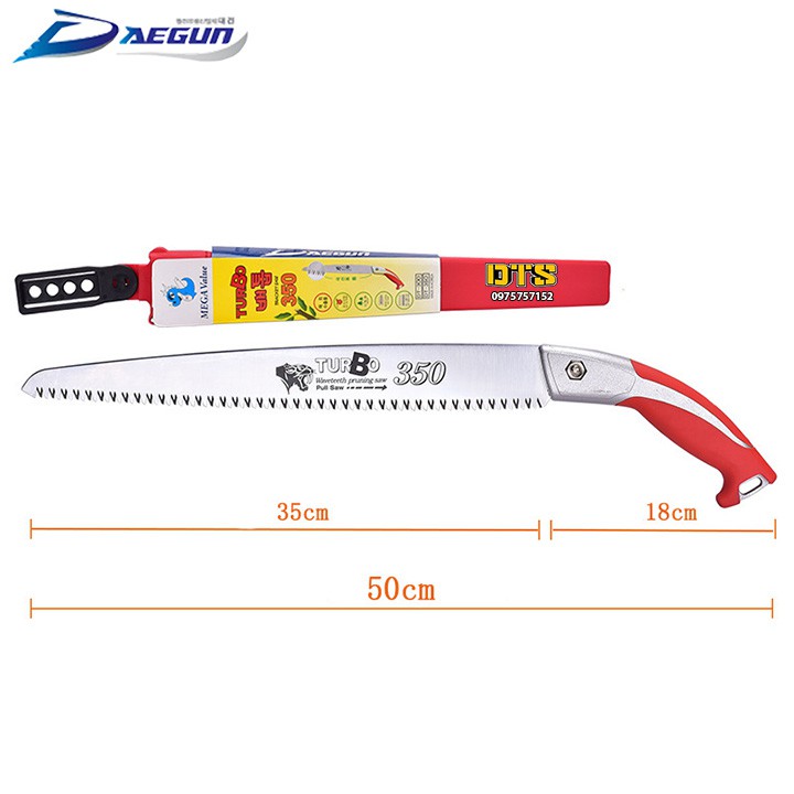 Cưa gỗ, cưa cành cầm tay cao cấp 350mm Daegun - Hàn Quốc