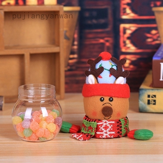 Hũ Đựng Kẹo Bằng Pvc Lanh Trong Suốt Hình Ông Già Noel / Người Tuyết / Tuần Lộc / Ông Già Noel / Tuần Lộc / Nai Sừng Tấm Cho Bé