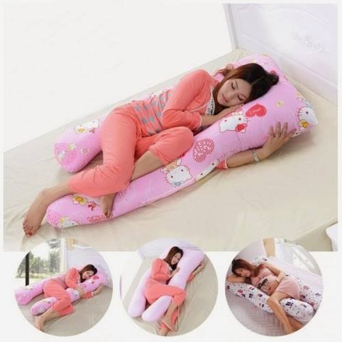 Gối ôm bà bầu hình chữ U BIGSIZE êm ái, giá rẻ TPHCM- đủ màu