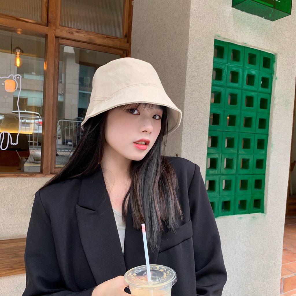 Nón Tai Bèo Màu Trơn Dễ Phối Đồ Thời Trang Mùa Thu Cho Nữ