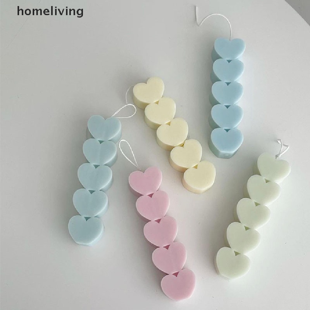 Khuôn Làm Nến Hình Trụ Trong Suốt 5 Kiểu Trái Tim Độc Đáo Trang Trí Tiệc Cưới