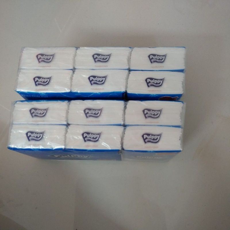 Khăn giấy bỏ túi pulppy hương quế lốc 6 gói