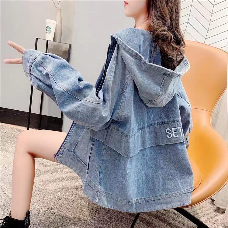 Áo Khoác Denim Thêu Họa Tiết Phong Cách Hàn Quốc Mới