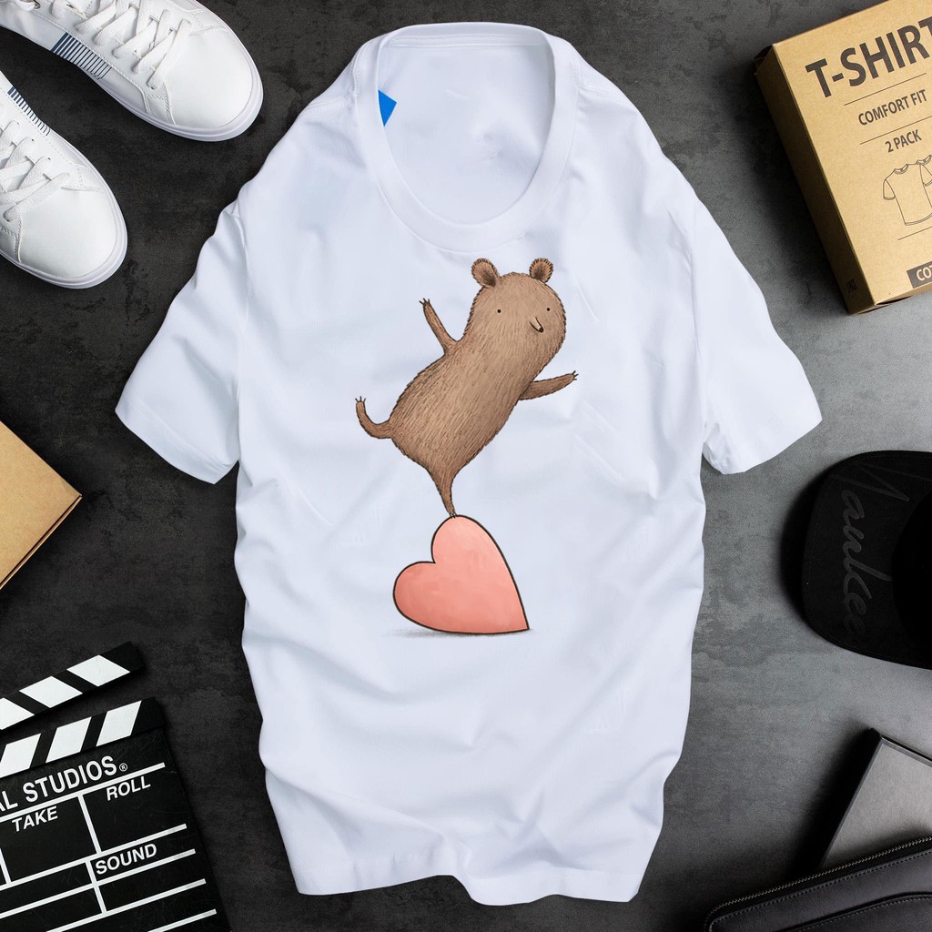 ÁO THUN CỔ TRÒN GẤU BEAR GIÁ RẺ CHƯA TỪNG CÓ IN HÌNH CÓ 1 KHÔNG 2 SALE CỰC SHOCK - 130628