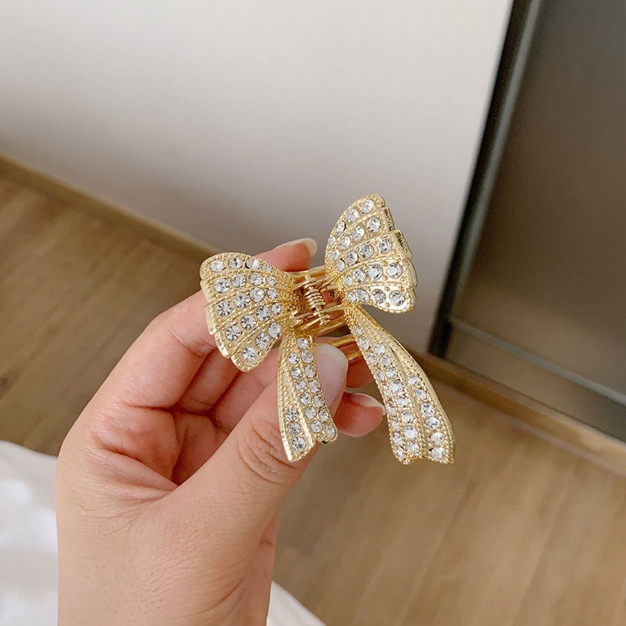 Kẹp Tóc Hợp Kim Đính Đá Và Ngọc Trai Nhân Tạo Toàn Diện Phong Cách Hàn Quốc Dành Cho Nữ