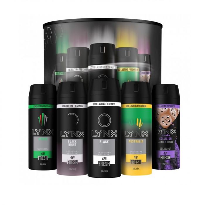 Xịt Khử Mùi Nam Lynx 48H Của Úc 165ml Antiperspirant Africa Black Black Night Australia Leather & Cookies Ice Chill