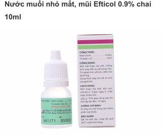 Nước Muối Sinh Lý Nhỏ Mắt Mũi Efticol