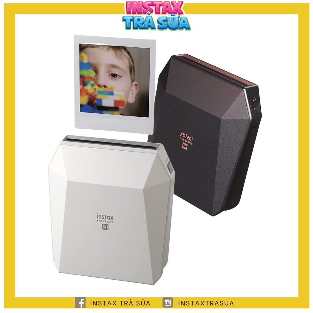 Instax Printer SHARE SP-3 - Máy in ảnh từ điện thoại di động Fujifilm - Chính hãng BH 1 năm - Tặng kèm 10 films