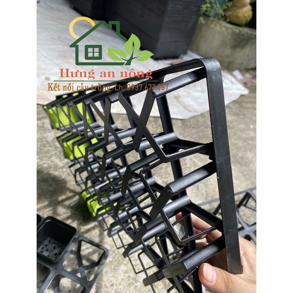 L2 - Set 2/5 khay chữ nhật 20/24/32 Ô VUÔNG - dùng chứa chậu ươm trồng sen đá xương rồng cây cảnh giò lan.