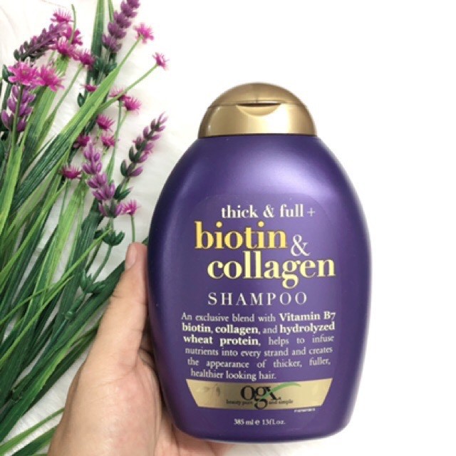 ❤️ [Date 2023] Dầu gội, Dầu xả mọc tóc giảm rụng OGX Biotin Collagen 385ml Mỹ, chuẩn xịn USA