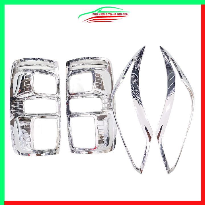 Ốp viền đèn pha hậu mạ crom Colorado chống trầy trang trí bảo vệ xe