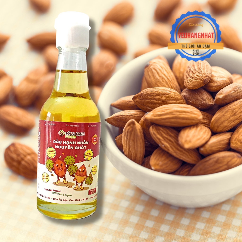 Dầu Hạnh Nhân Nguyên Chất Cho Bé Ăn Dặm 60ml Sống Sạch Food - Việt Nam