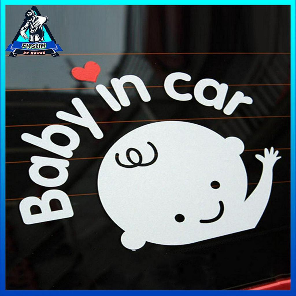 Decal Dán Xe Hơi Chữ &quot;Baby In Car&quot;