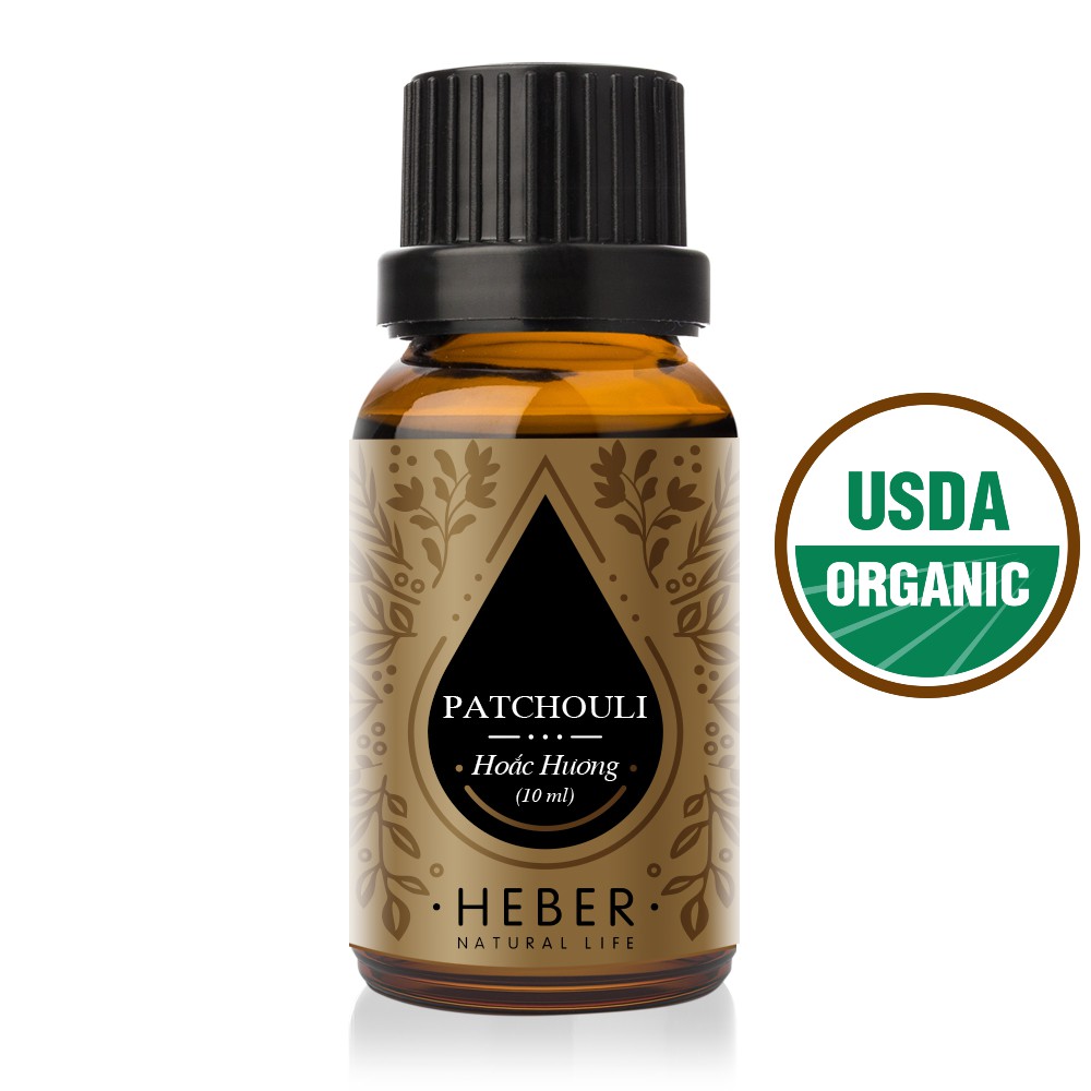 Tinh Dầu Hoắc Hương Heber Natural Life- Patchouli, Cao Cấp Nhập Khẩu, Thiên Nhiên Nguyên Chất, Chai 10ml/30ml/50ml