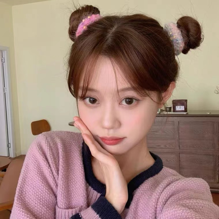 Dây Cột Tóc Len Dày Dặn Thời Trang Thu Đông Xinh Xắn Cho Nữ