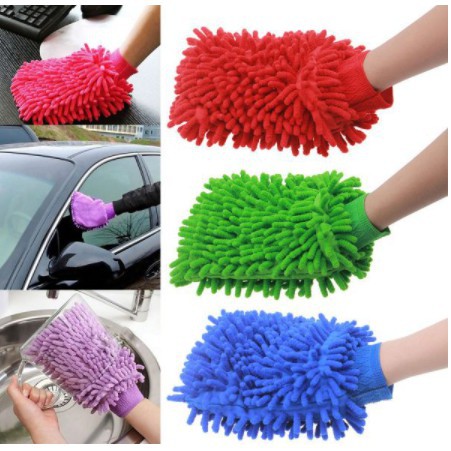 Găng tay lau chùi xe máy xe ô tô đồ dùng nhà thấm nước chuyên dụng