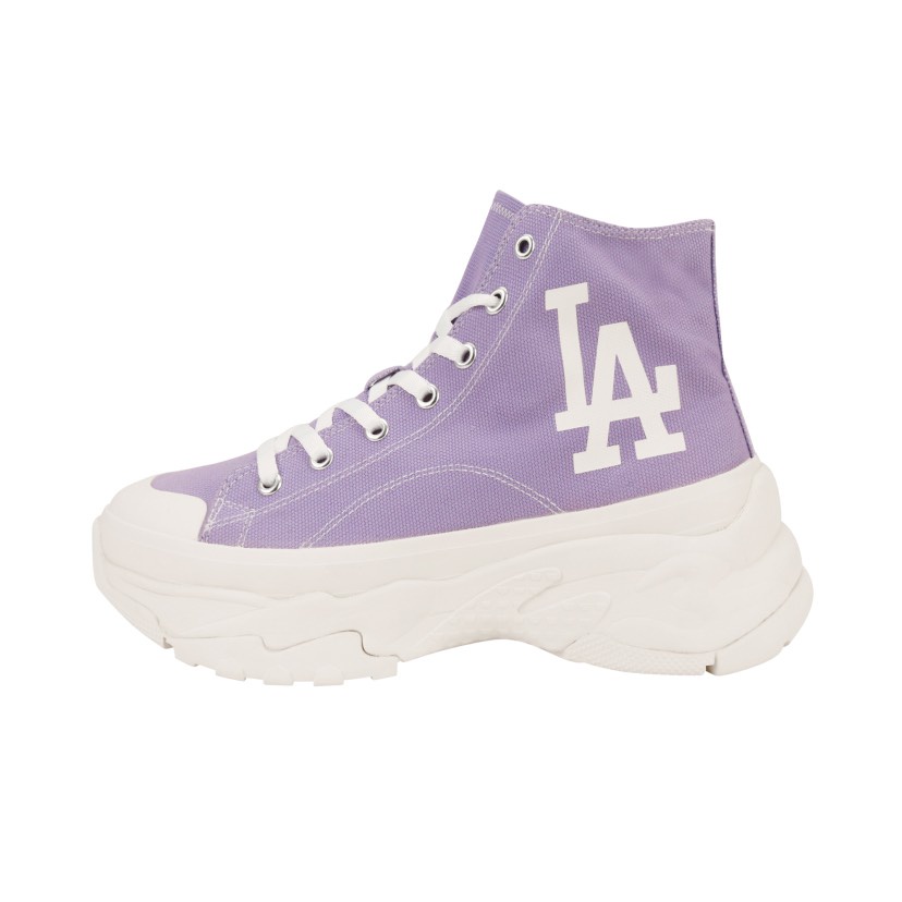 [CHÍNH HÃNG] Giày thể thao Sneaker M.L.B Chunky Canvas cổ cao logo LA Dodger màu Tím - CODE: 32SHU1111-07V