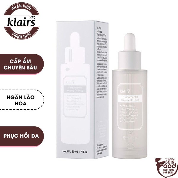 Tinh Dầu Dưỡng Ẩm Sâu Chiết Xuất Trà Xanh Klairs Fundamental Watery Oil Drop 50ml | BigBuy360 - bigbuy360.vn