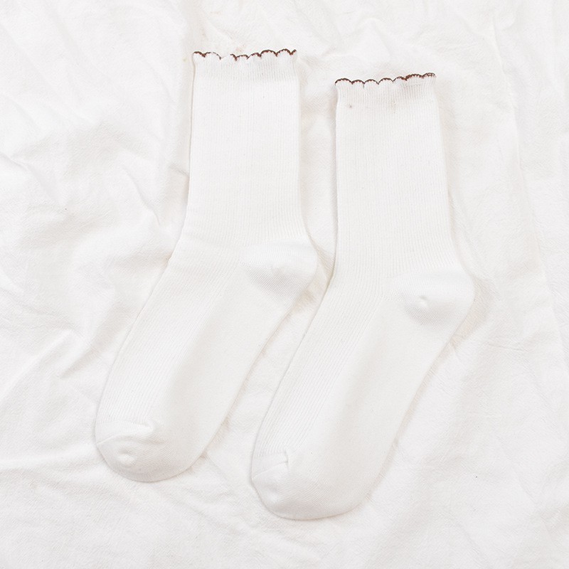 [Mã 153FASHIONSALE1 giảm 10K đơn 50K] Tất Ulzzang Siêu Thoáng Mỏng Mát - Tất nữ nhún cổ cao phong cách vintage hàn quốc