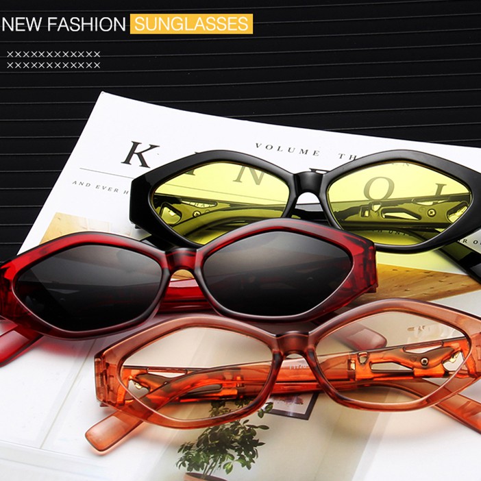 Kính Mát Gọng Oval Phong Cách Retro Cho Nữ